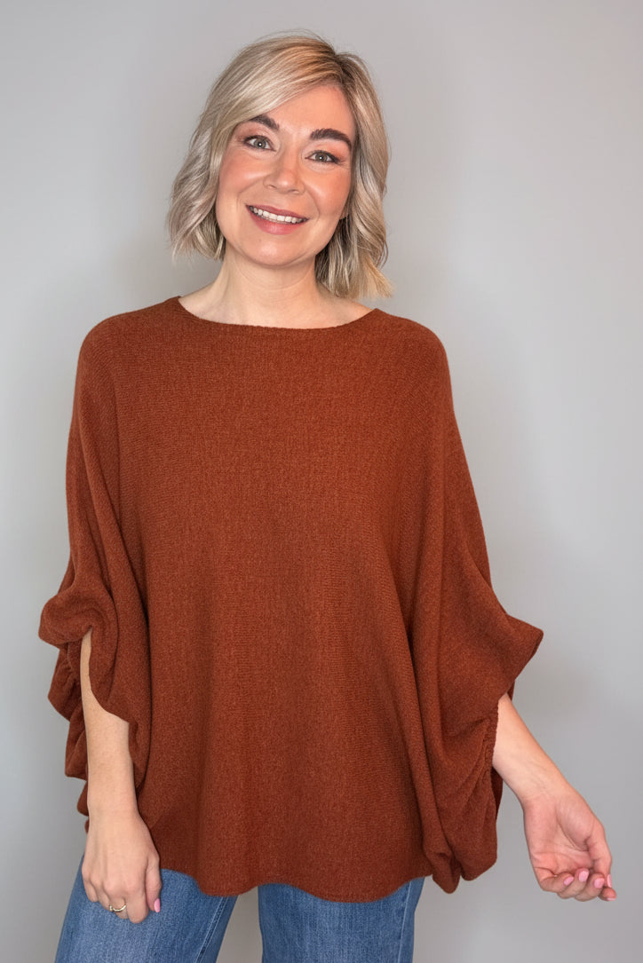 Sadie Ruched Sleeve Knit-3