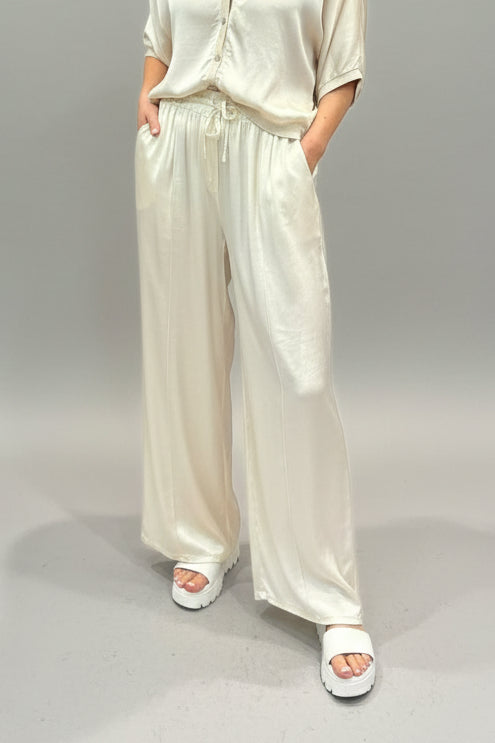 Satin Wide Leg Trousers-7
