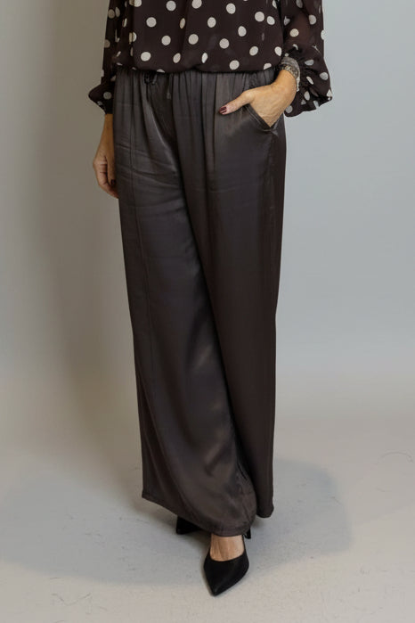 Satin Wide Leg Trousers-6
