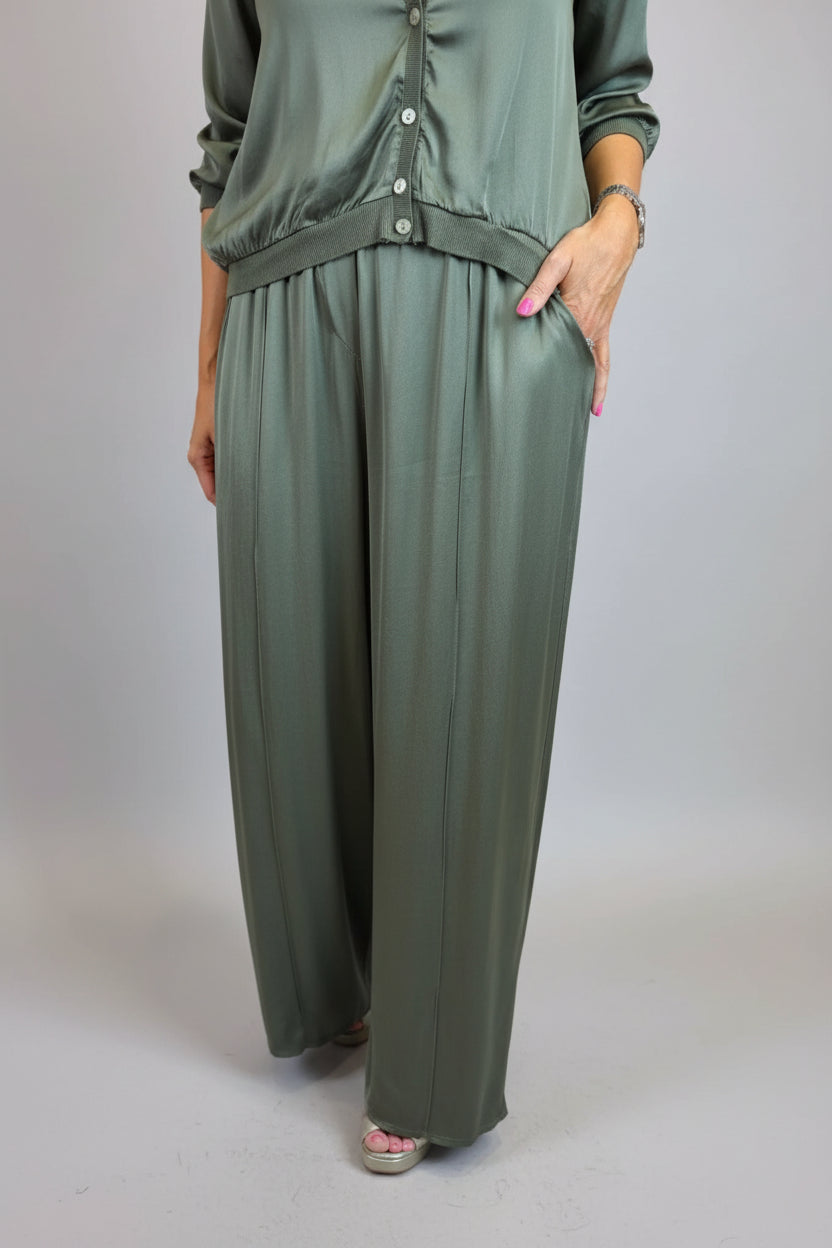 Satin Wide Leg Trousers-14