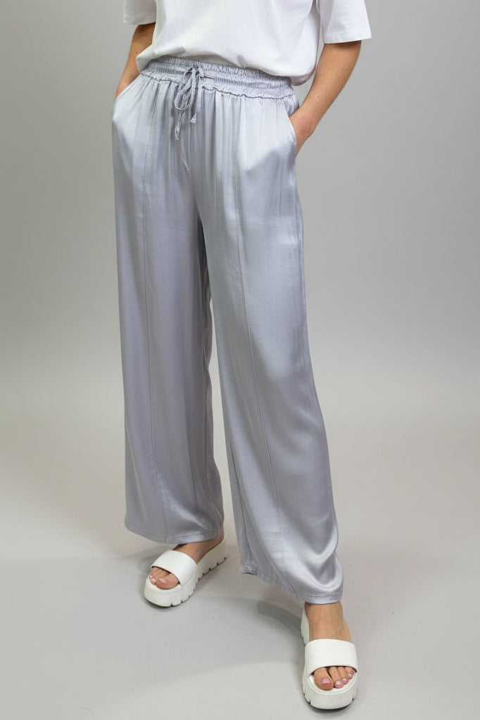Satin Wide Leg Trousers-16