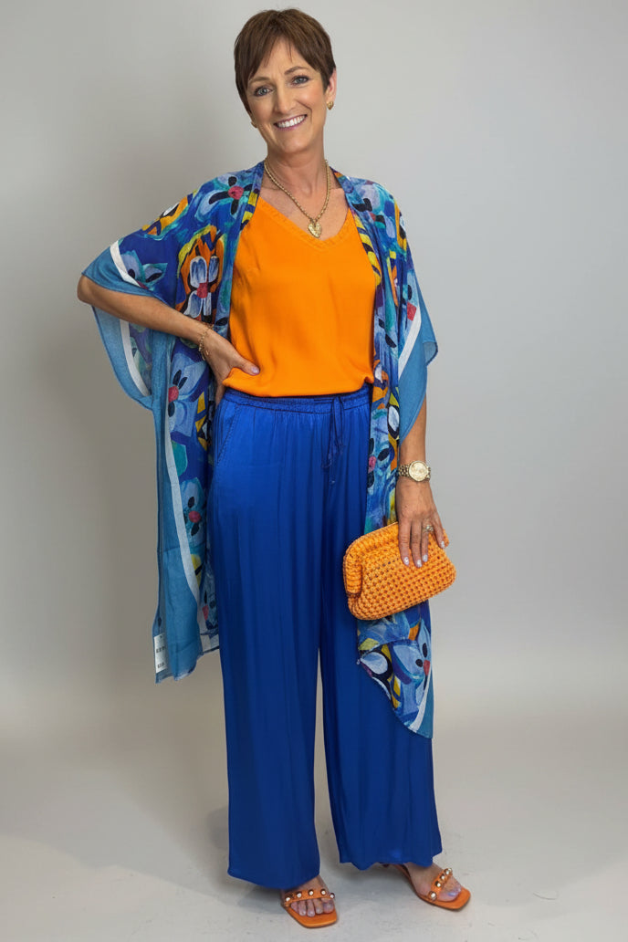 Satin Wide Leg Trousers-18