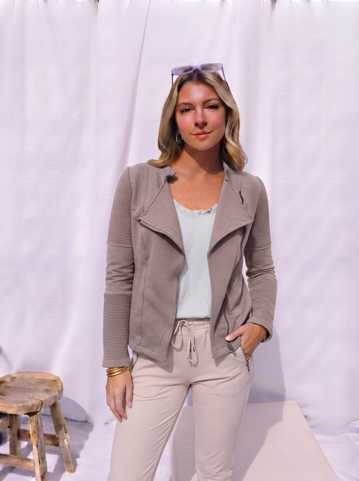 DECK Cotton Biker Jacket-12