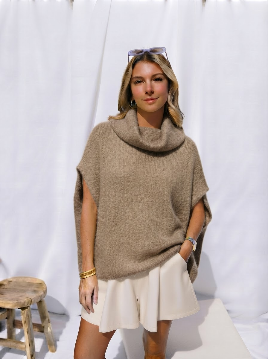 Kelsy Alpaca Knit Polo-3