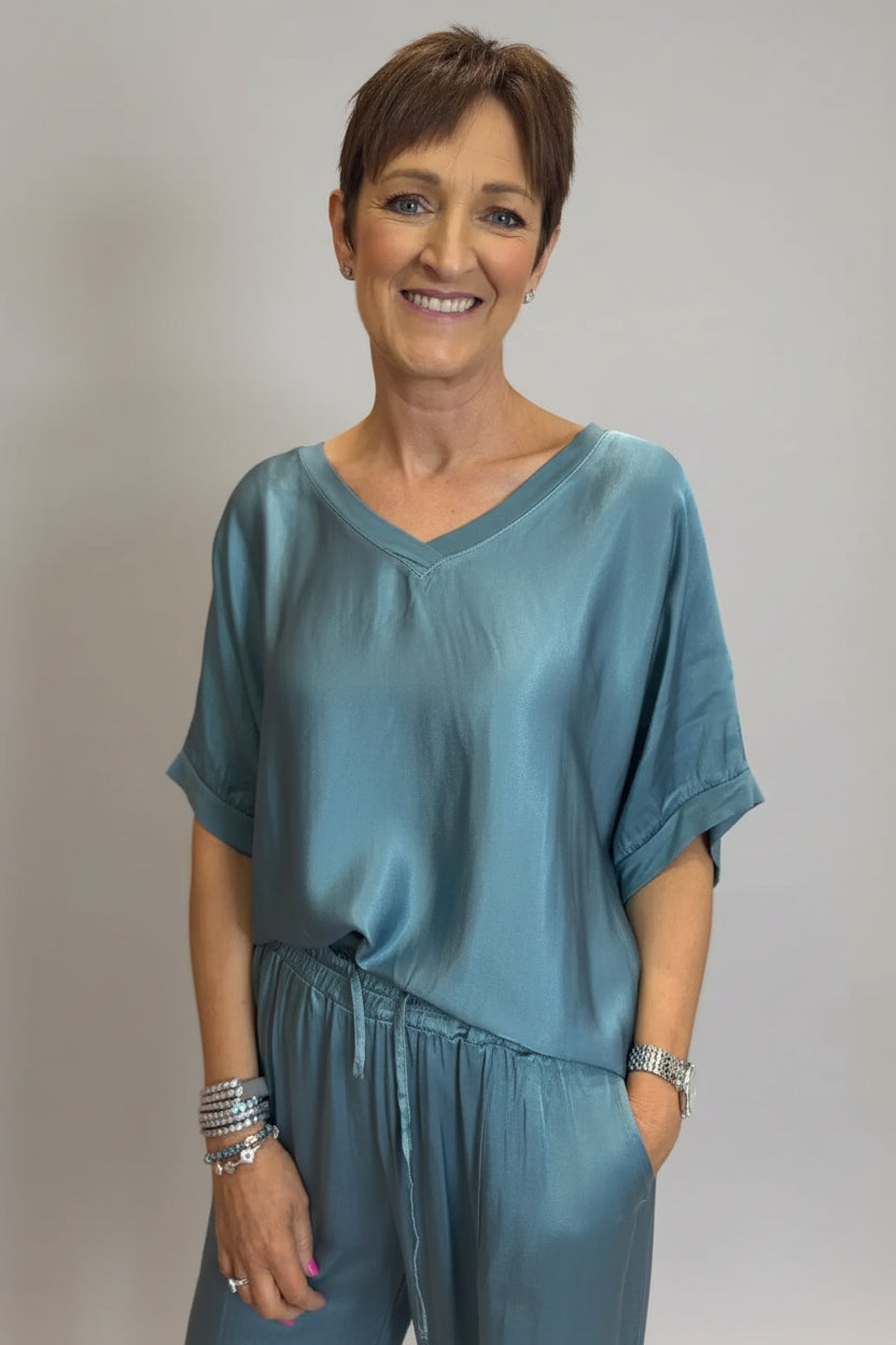 Leanne V-Neck Top-13