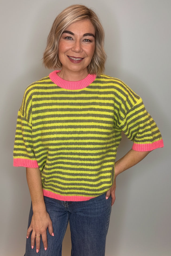 Neon Stripe Knit-1