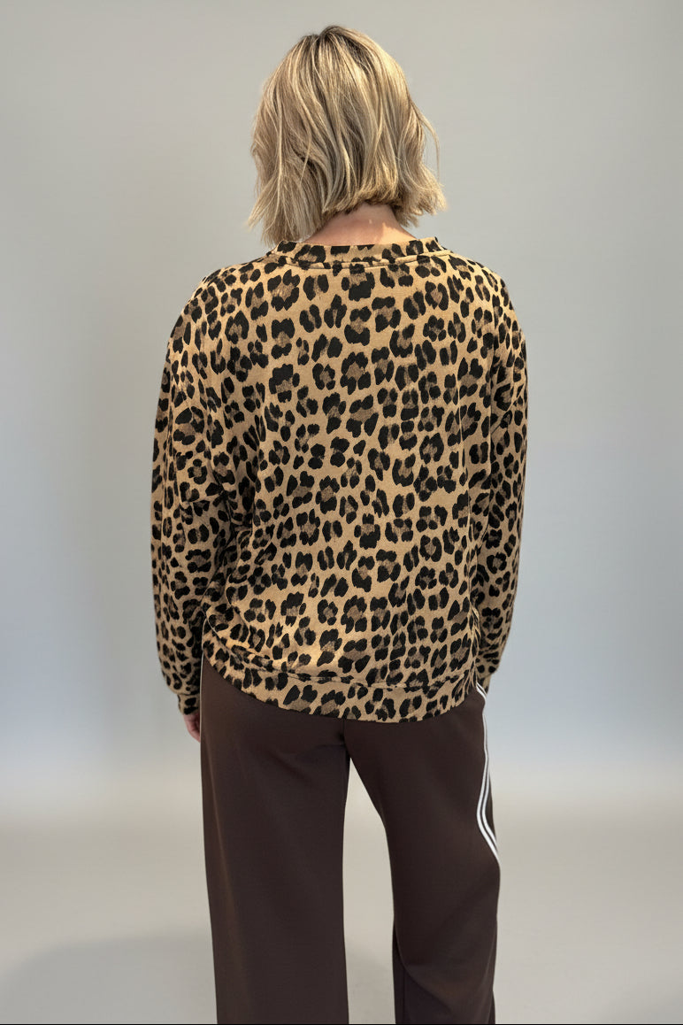 Leopard Balloon Sleeve Sweater-3