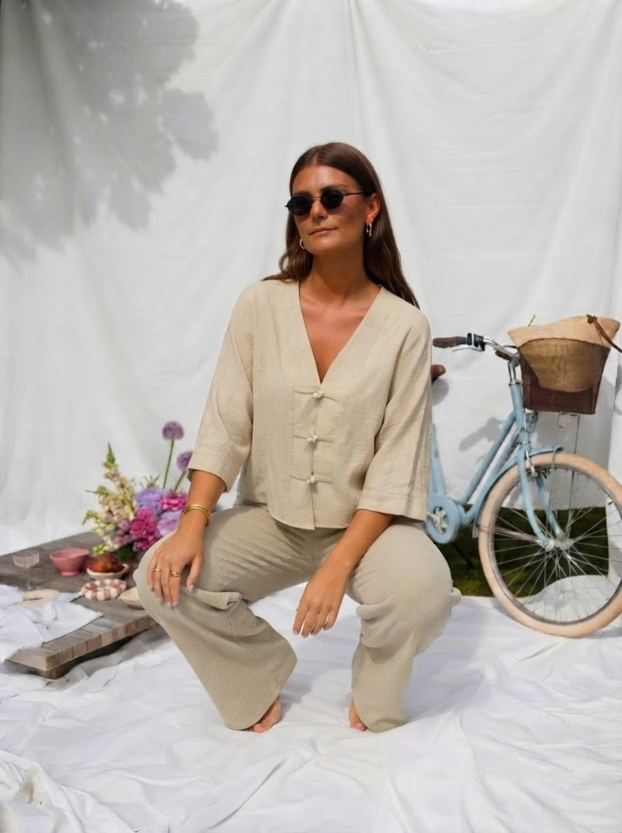 Willow Botanical Co-ord - Beige-3