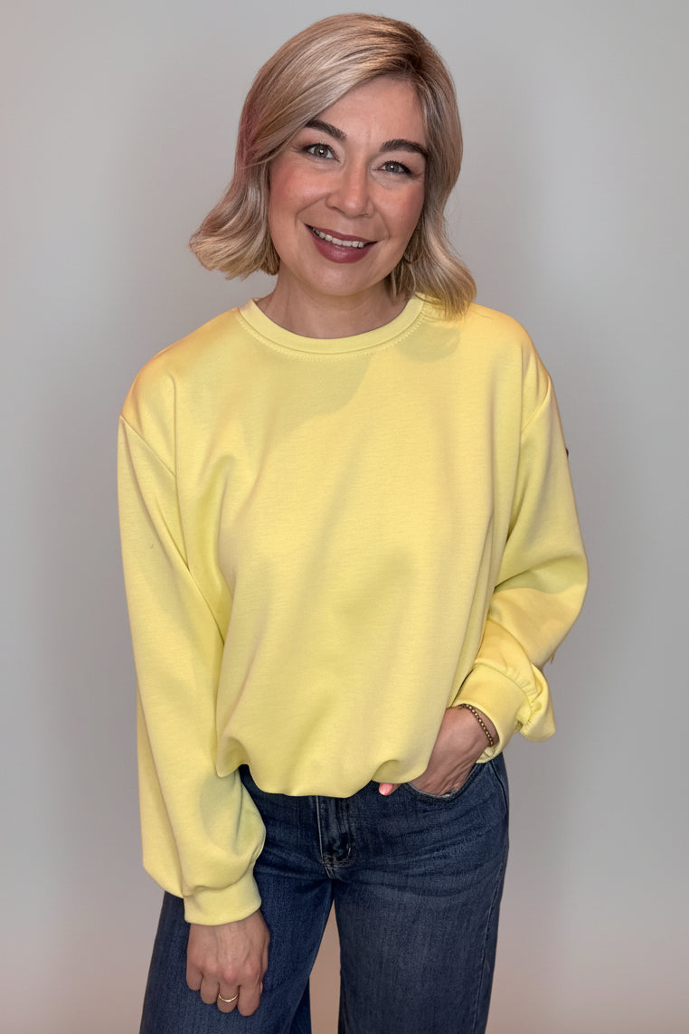 Soft Touch Puff Hem Long Sleeve Top-6