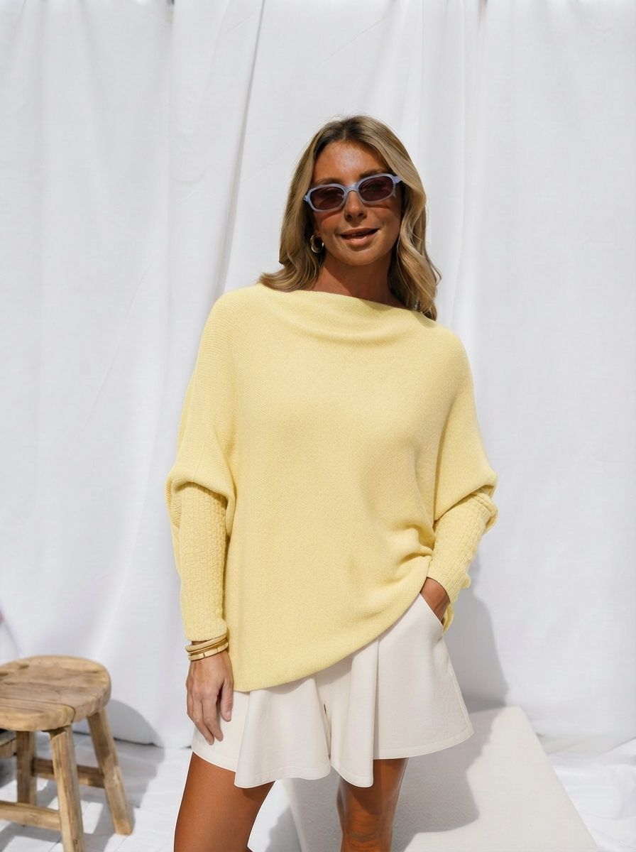 Asymmetrical Poncho Knit-4