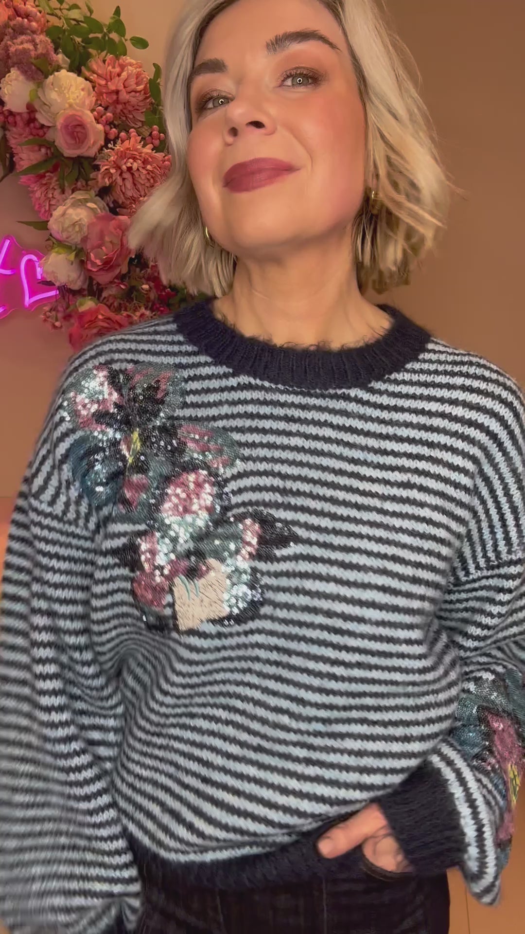 Marnie Sequin Floral Knit-8