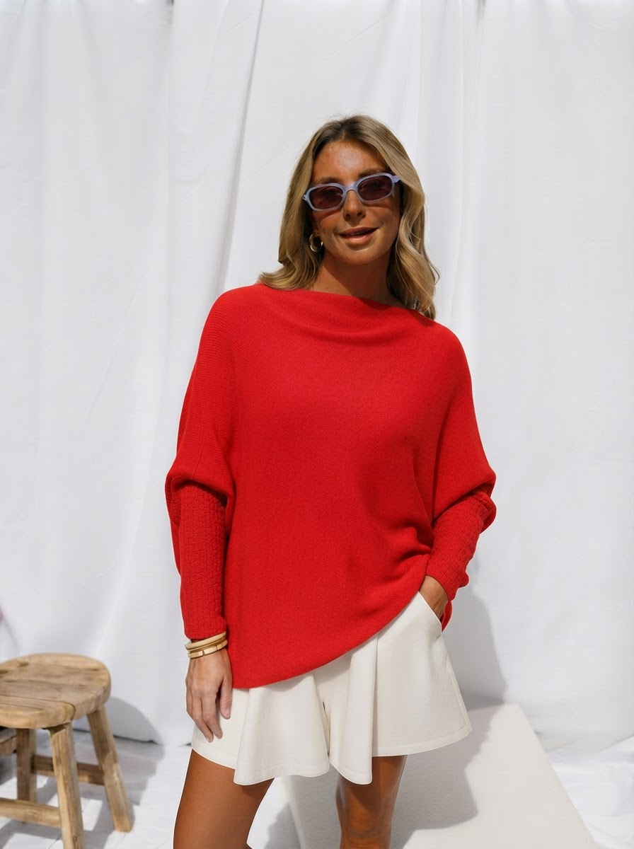 Asymmetrical Poncho Knit-12